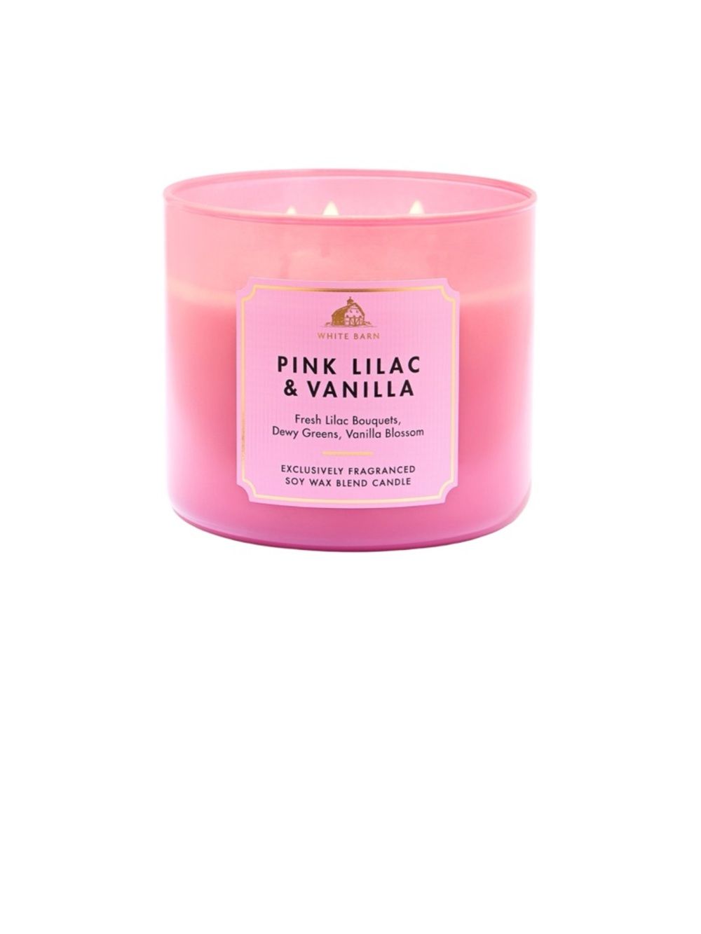 NEW Bath & Body Works PINK LILAC & VANILLA 3-Wick Candle - Picture 4 of 5